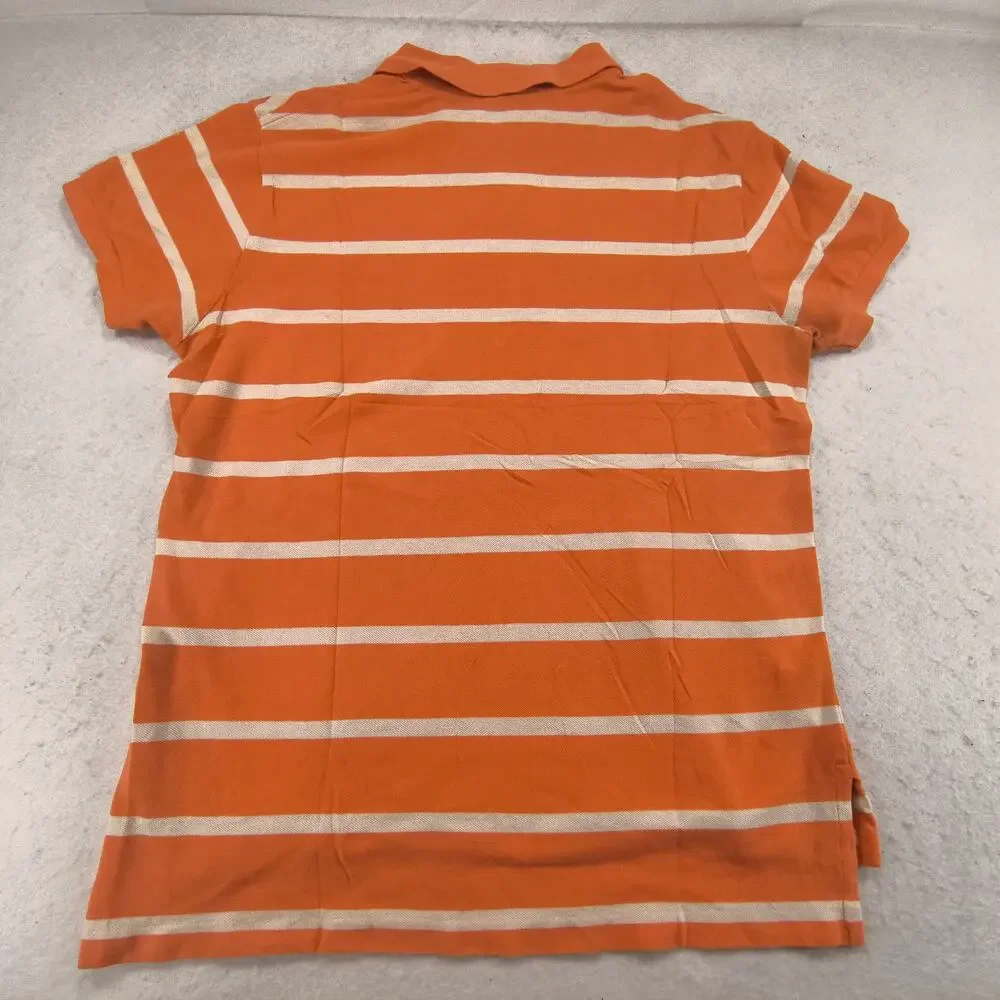 Polo by Ralph Lauren Short Sleeve Collared Polo Shirt Mens Size L Orange Green